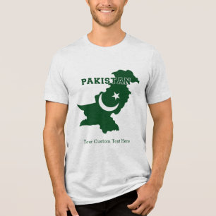 Camiseta Triblenda Personalizado Texto Pakistán