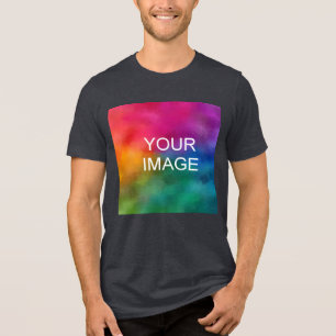 Camiseta Triblenda Personalizado Tu foto Heather Black compra Mens en