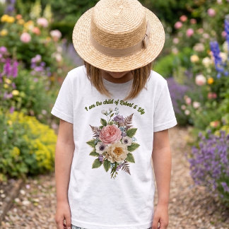 Camiseta Triblenda Personalizado Vintage Botánico Floral "Hijo de"