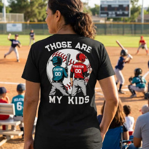Camiseta Triblenda Personalizados para niños de mamá de béisbol