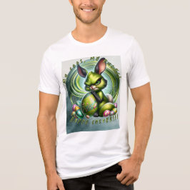 Camiseta Triblenda ¡Personalízame!-Conejo Frustrado Abrazando un Huev