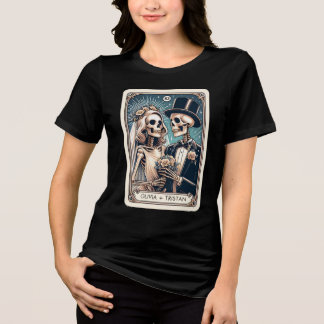 Camiseta Triblenda Personalizar al Boda del tema Tarot Newlyweds Blac