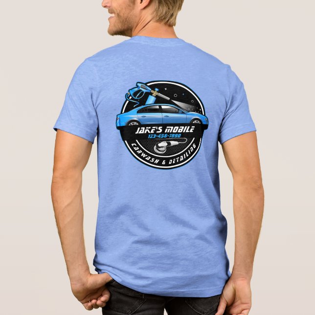 Camiseta Triblenda Personalizar de lavado de coche móvil delatación d (Reverso )