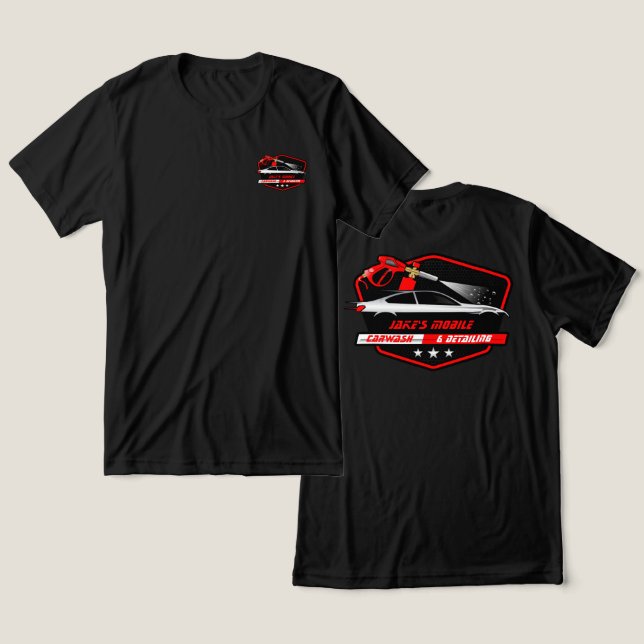 Camiseta Triblenda Personalizar Mobile Car Wash Detailing Business (Diseño Anverso y Reverso)