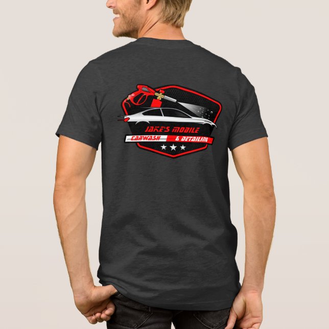 Camiseta Triblenda Personalizar Mobile Car Wash Detailing Business (Reverso )