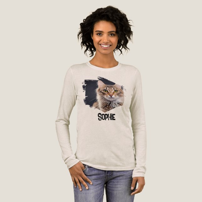 Camiseta Triblenda Personalized Dog Photo + Name for Pet Lovers gifts (Anverso Completo)