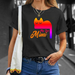 Camiseta Triblenda Personalized Name cat ,Cute Rainbow Graphic Pet 