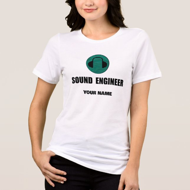 Camiseta Triblenda Personalized Sound Engineer Audio Engineering (Anverso)