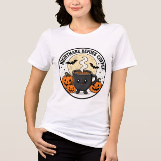 Camiseta Triblenda Pesadilla antes del café con calabazas de Hallowee