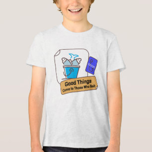 Camiseta Triblenda Pesca Divertida Las Buenas Cosas Vienen a Quienes 