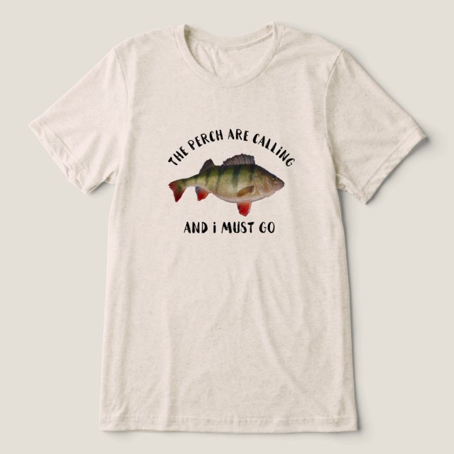 Camiseta Triblenda Pesca Jumbo Perch Cita Graciosa Pesca De Hielo (Diseño delantero )