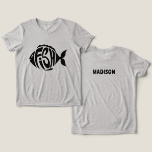 Camiseta Triblenda Pescado de nombre personalizado