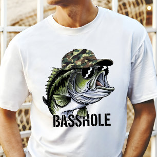 Camiseta Triblenda Pescador de Lubina Agujero de Camuflaje Divertido 