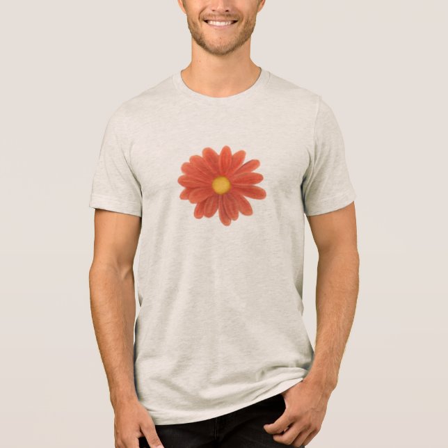 Camiseta Triblenda Petals in Motion – Vibrant Flower Graphic (Anverso)