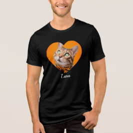 Camiseta Triblenda Pet's Cute Modern Typography Name and heart Photo