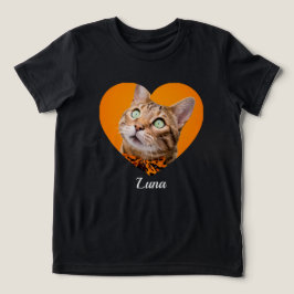 Camiseta Triblenda Pet's Cute Modern Typography Name and heart Photo