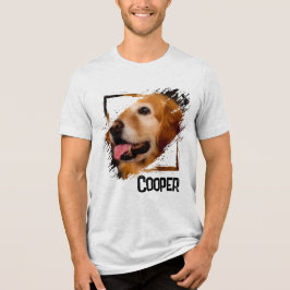 Camiseta Triblenda Pet's Simple Modern Cool Typography Name and Photo