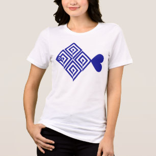 Camiseta Triblenda Pez azul abstracto