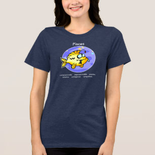 Camiseta Triblenda Pez Piscis de dibujos animados comiendo pescado