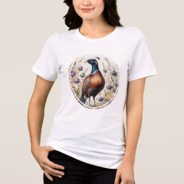 Camiseta Triblenda Pheasant De Cuello Anillo Y Flor Pasque Estadounid