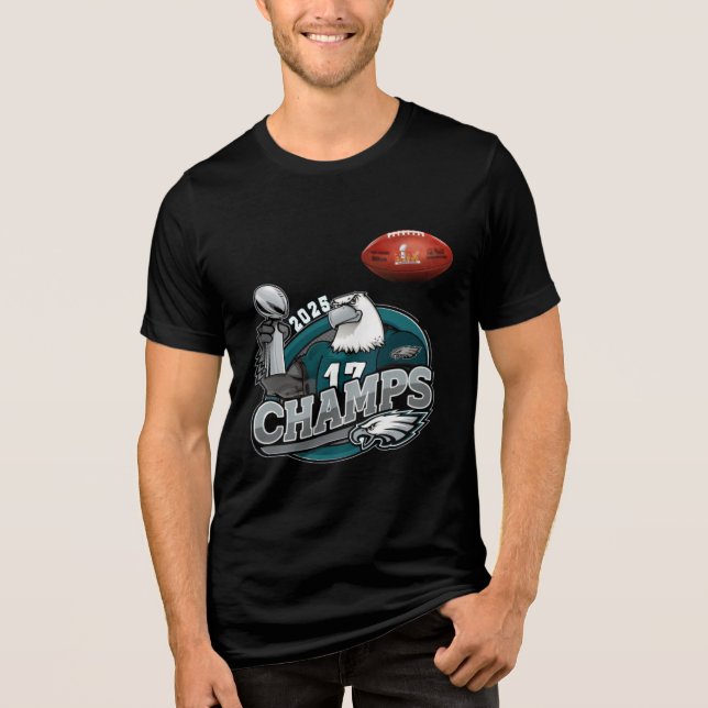 Camiseta Triblenda Philadelphia Eagles 2025 Super Bowl Champions Eagl (Anverso)