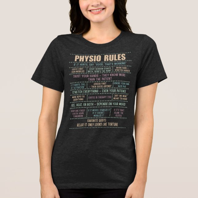 Camiseta Triblenda Physio Rules Funny (Anverso)