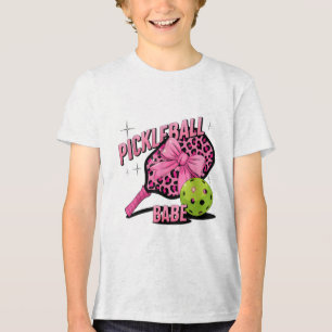 Camiseta Triblenda Pickleball Babe Estilo Retro De Leopardo Rosa Para
