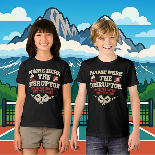 Camiseta Triblenda Pickleball Personalized Name The Disruptor (PICKLEBALL PERSONALIZED YOUTH T-SHIRT)