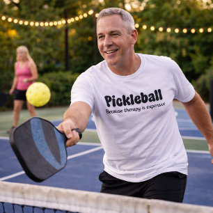 Camiseta Triblenda Pickleball Porque la Terapia es Cara - Divertido