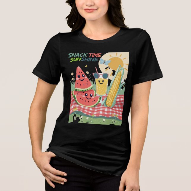 Camiseta Triblenda Picnic Pals – Summer Snack Squad (Anverso)