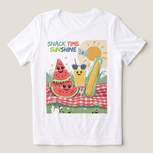 Camiseta Triblenda Picnic Pals – Summer Snack Squad (Diseño delantero )