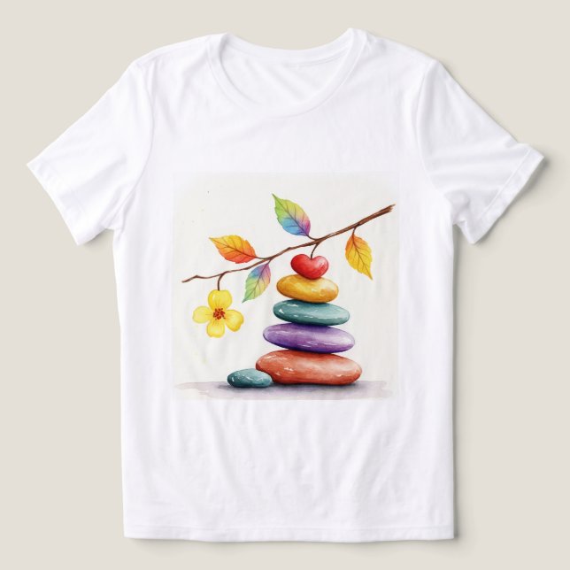 Camiseta Triblenda Piedras equilibradas (Diseño delantero )