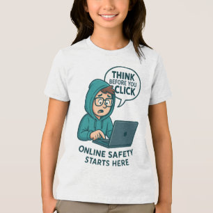 Camiseta Triblenda Piensa Antes de Hacer Clic - Conciencia de Segurid