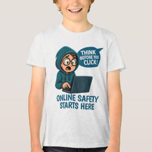 Camiseta Triblenda Piensa Antes de Hacer Clic - Conciencia de Segurid