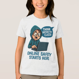 Camiseta Triblenda Piensa Antes de Hacer Clic - Conciencia de Segurid