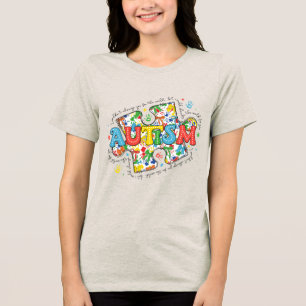 Camiseta Triblenda Pieza del rompecabezas del autismo   Conciencia de