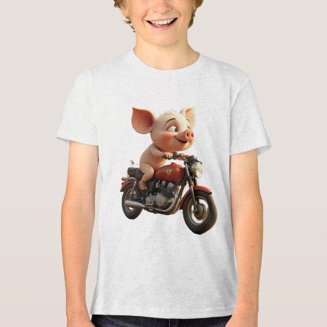 Camiseta Triblenda pig on a hog (Anverso)