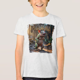 Camiseta Triblenda Piguana Fotográfico – Cerdo Iguana Animal Espantos