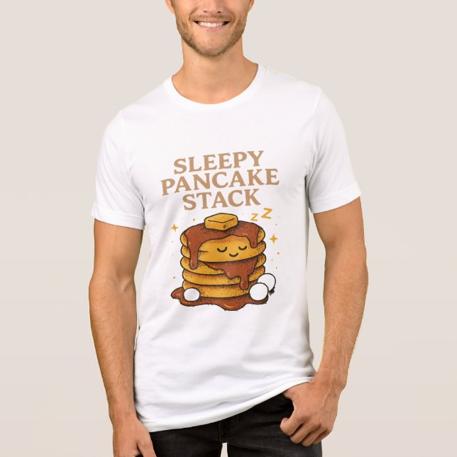 Camiseta Triblenda Pila de tortitas espantosa - Amante del desayuno g (Anverso)