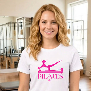Camiseta Triblenda Pilates Reformer-Rosa