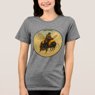 Camiseta Triblenda Piloto de cosecha de vintage montando una miel gig