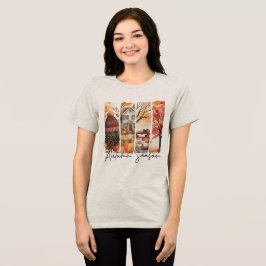 Camiseta Triblenda Pincelada de la temporada de otoño acogedor