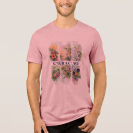 Camiseta Triblenda Pinceladas de flores pastel de Curazao