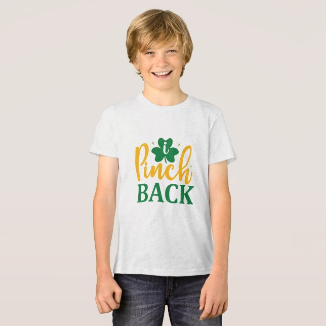 Camiseta Triblenda Pinch Back - Graciosa camiseta de San Patricio (Anverso Completo)