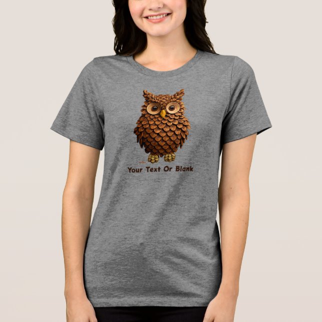 Camiseta Triblenda Pine Cone Owl (Anverso)