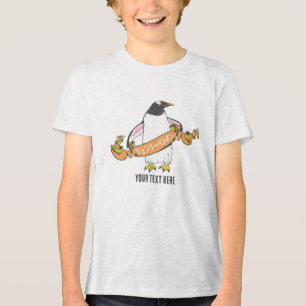 Camiseta Triblenda Pingüino Gentoo en japonés escribiendo kanji