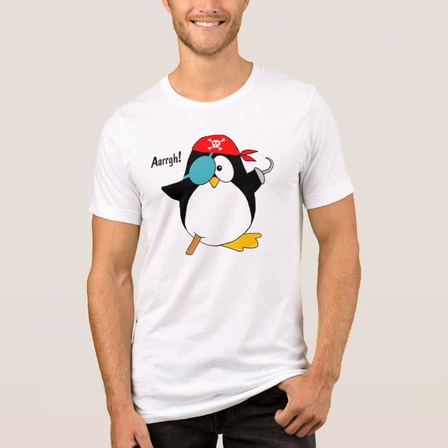 Camiseta Triblenda Pingüino pirata (Anverso)