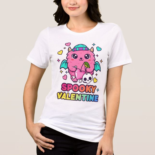 Camiseta Triblenda Pink Bat with Skull & Stars for Alt Romance (Anverso)