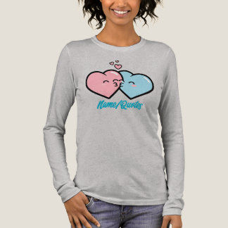 Camiseta Triblenda Pink & Blue Hearts Kiss