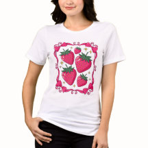 Pink Strawberry Coquette Aesthetic Cute Bow Design